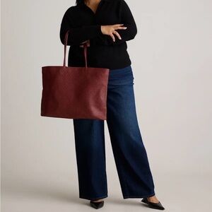 Elegant Burgundy Tote Bag